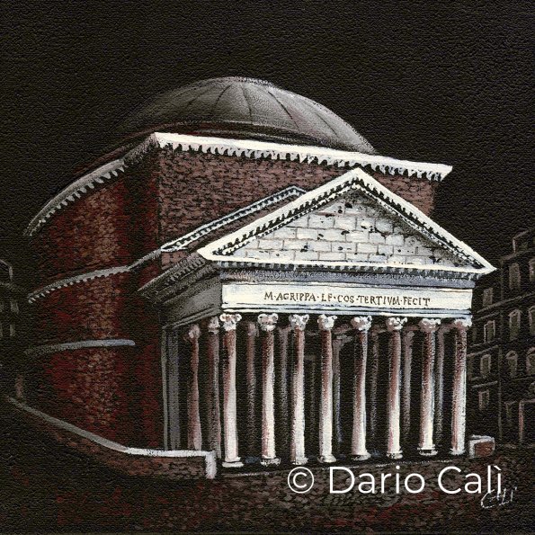 pantheon - acrilici su tela - cm 20x20 - € 100