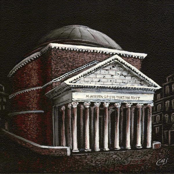 pantheon - acrilici su tela - cm 20x20 - € 100